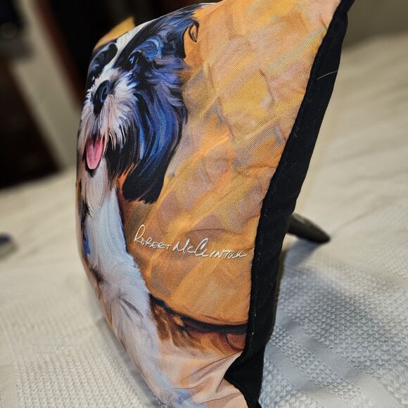 Robert McClintock Shih Tzu Baby Throw Pillow Dog Lover Gift 18" Vibrant Color - Picture 2 of 10